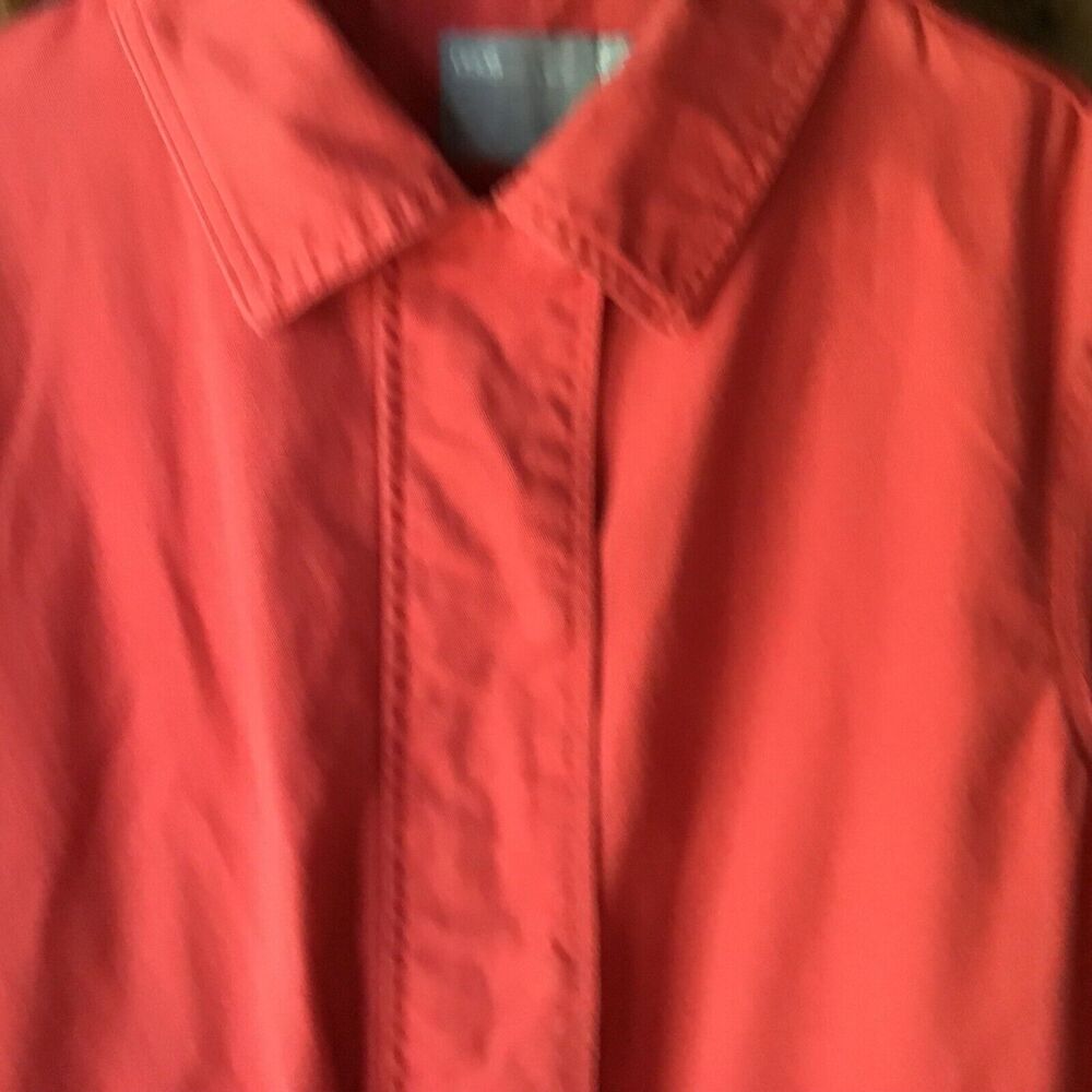 ASOS Orange Denim Jacket Size 10 Utility Military Style Vanilla Gorpcore - Picture 5 of 12